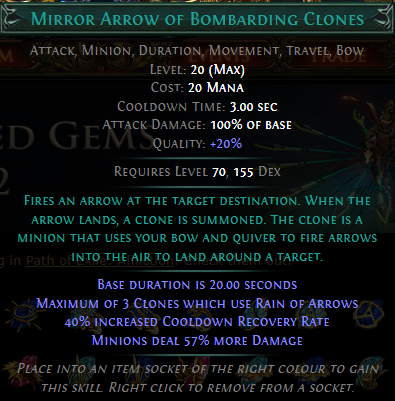PoE Mirror Arrow of Bombarding Clones