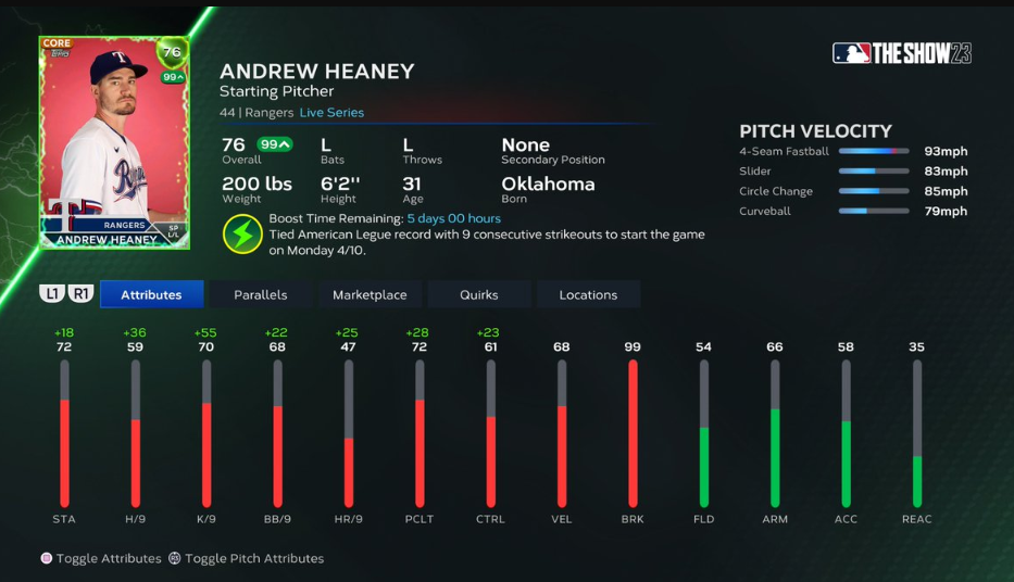 MLB The Show 23 Andrew Heaney