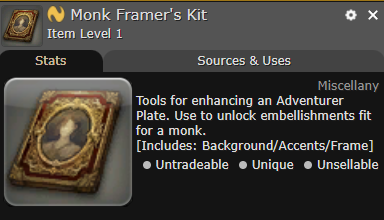 Monk Framer's Kit