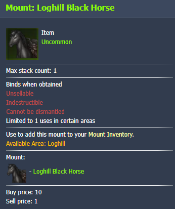 Lost Ark Mount: Loghill Black Horse