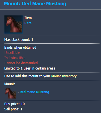 Lost Ark Mount: Red Mane Mustang