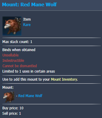 Lost Ark Mount: Red Mane Wolf
