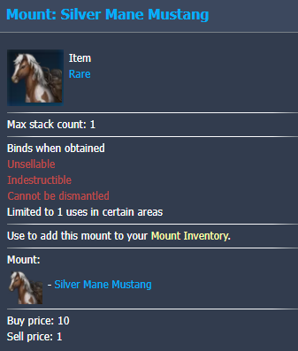 Lost Ark Mount: Silver Mane Mustang