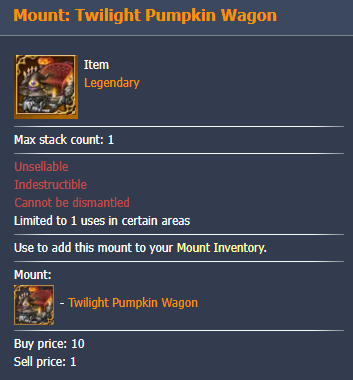 Lost Ark Mount: Twilight Pumpkin Wagon