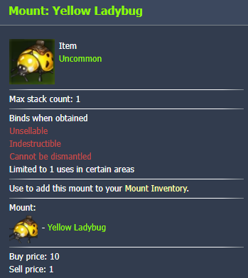 Lost Ark Mount: Yellow Ladybug