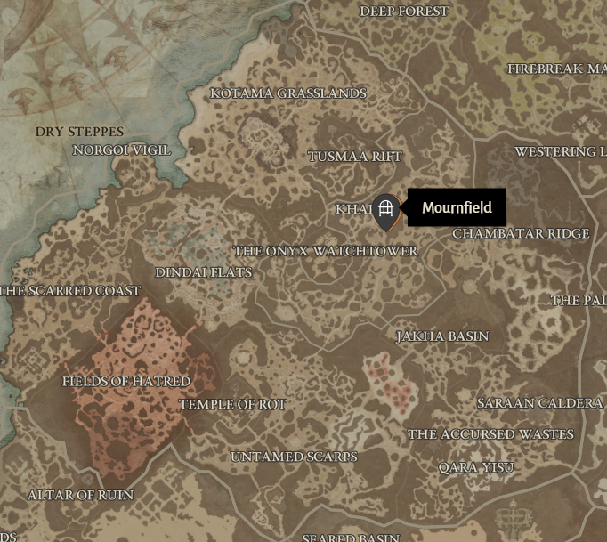 Mournfield Diablo 4 Location