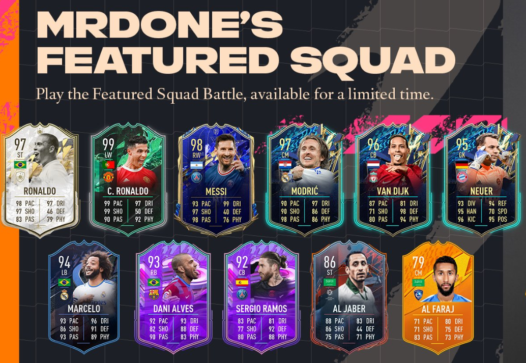 Mrdone's Featured Squad - FIFA 22