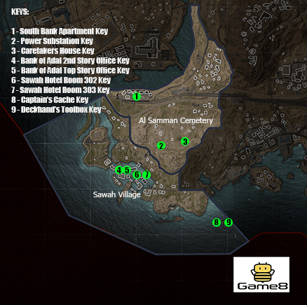 MW3 South West Key Locations Map