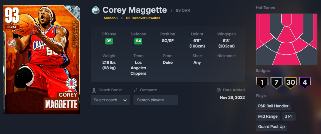 NBa 2K23 Corey Maggette