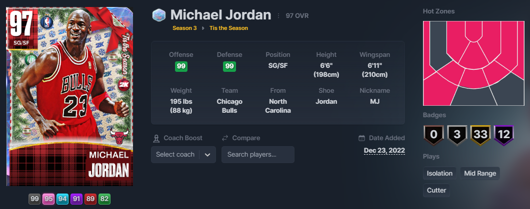 NBA 2K24 Galaxy Opal Michael Jordan