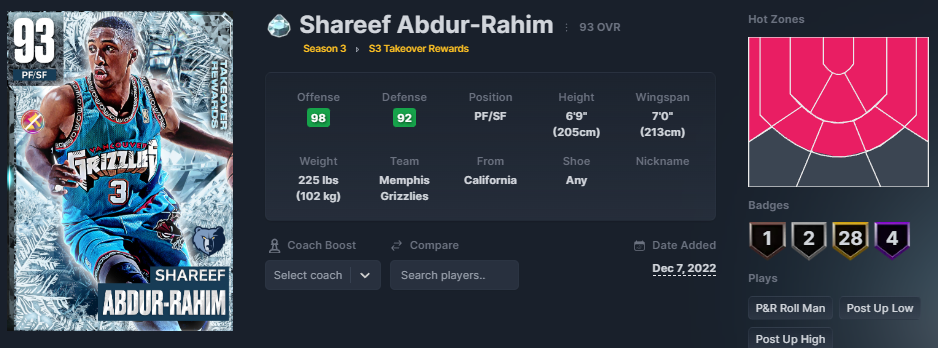 NBA 2K24 Shareef Abdur-Rahim