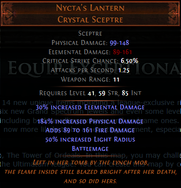 Nycta's Lantern 3.19 PoE