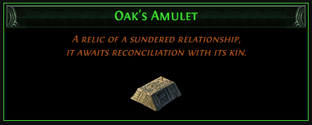 dock Mechanic junk PoE Oak's Amulet