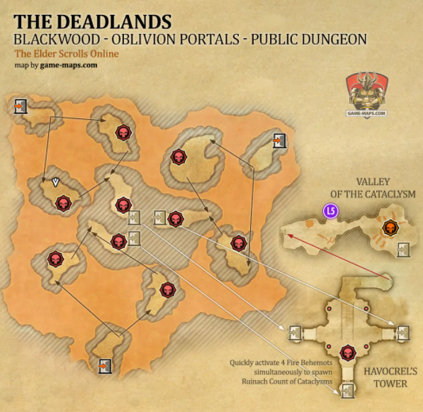 Oblivion Portals Map