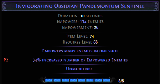 Obsidian Pandemonium Sentinel PoE