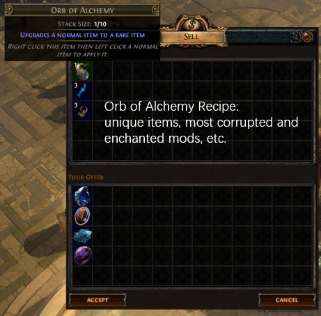 Orb of Alchemy Recipe