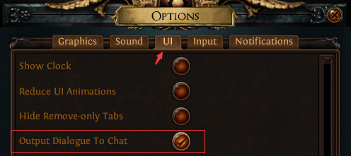 Output Dialogue to Chat PoE