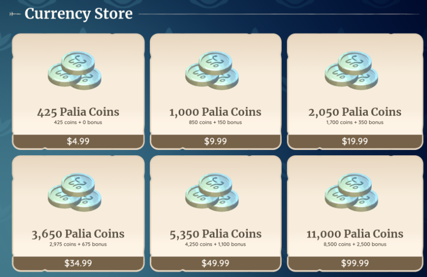 Palia Coins
