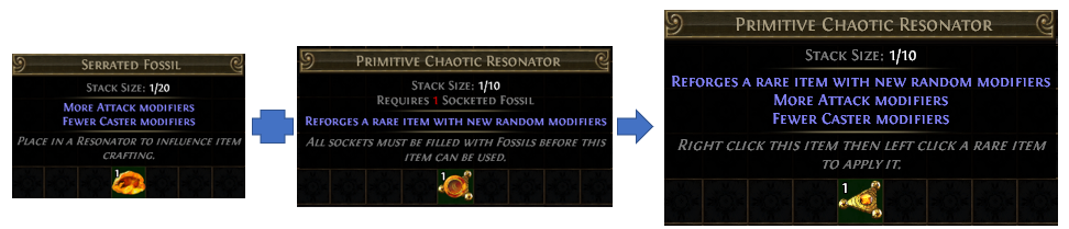 Place a Fossil into a Resonator