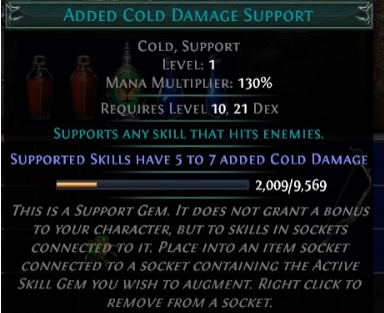 PoE 2 Added Cold Damage Support
