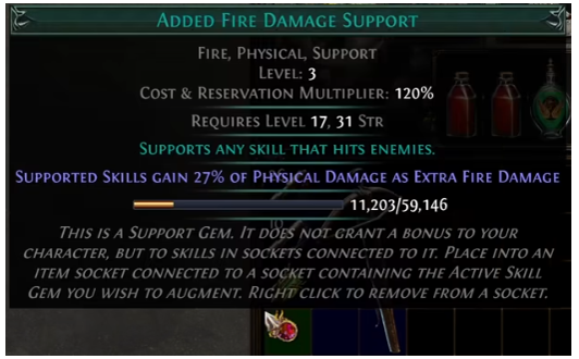 PoE 2 Added Fire Damage Support