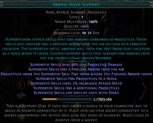 PoE 2 Arrow Nova Support