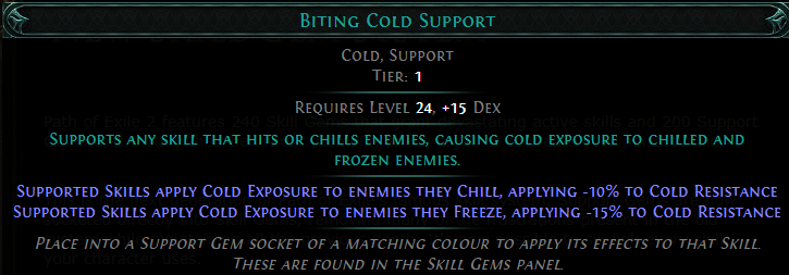 PoE 2 Biting Cold Support