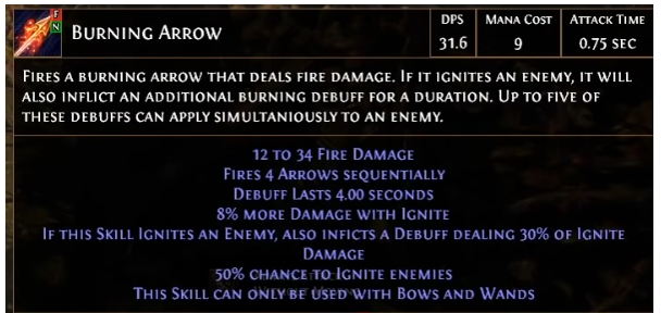 PoE 2 Burning Arrow