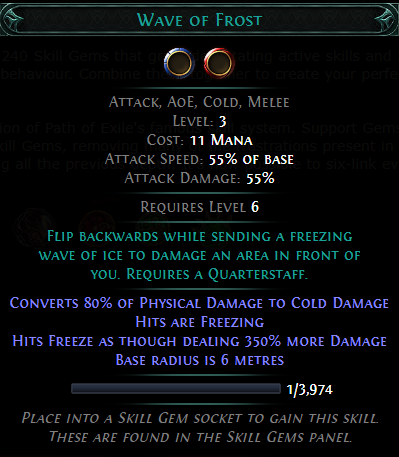 PoE 2 Wave of Frost