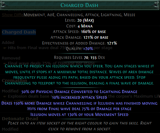 PoE Charged Dash 3.19