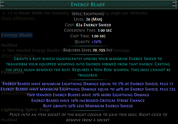 PoE Energy Blade 3.19