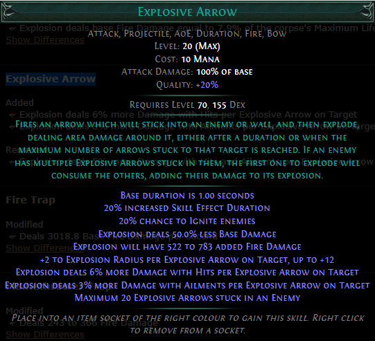 PoE Explosive Arrow 3.19