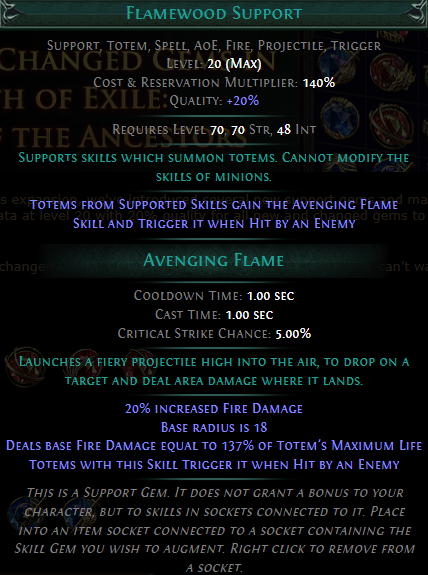 PoE Flamewood Support