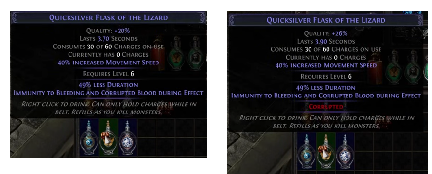 PoE Flask Quality Over 20% Crafting