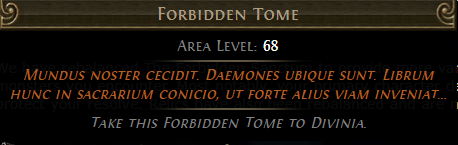 PoE Forbidden Tome