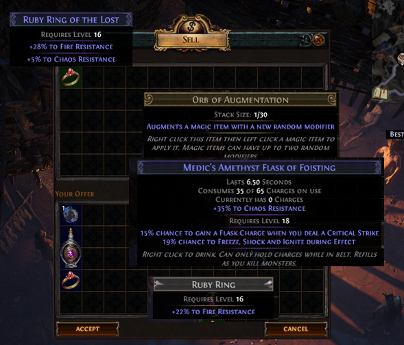 PoE Magic Ring Or Amulet With Chaos Resistance Recipe