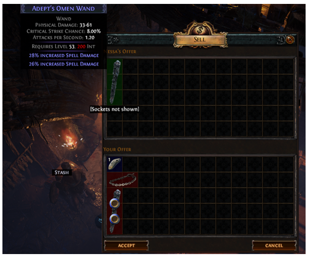 PoE Magic Weapon With Increased Spell Damage Vendor Recipe