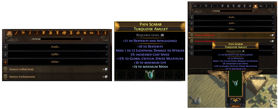 PoE Remove Crafted Mods