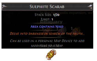 PoE Sulphite Scarab