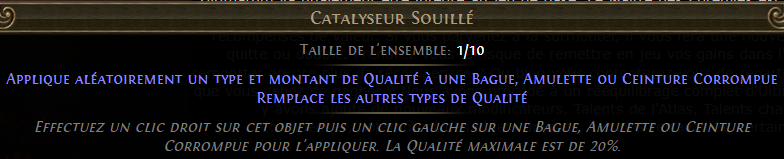 PoE Catalyseur Souillé