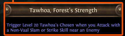 PoE Tawhoa, Forest's Strength