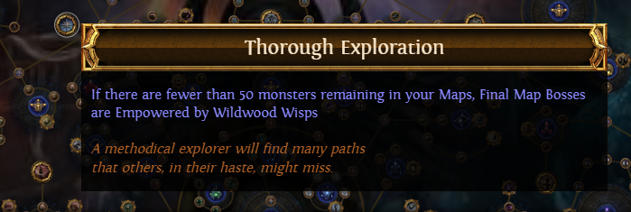 PoE Thorough Exploration: Final Map Bosses are Empowered by Wildwood Wisps