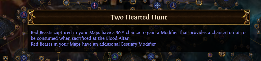 PoE Two-Hearted Hunt: Red Beasts have an additional Bestiary Modifier