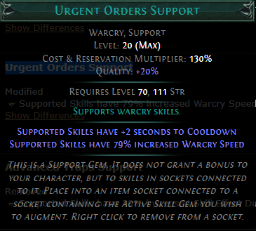 PoE Urgent Orders Support 3.19
