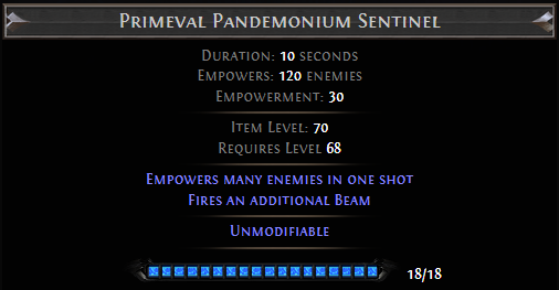 Primeval Pandemonium Sentinel PoE