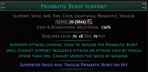 Prismatic Burst Support