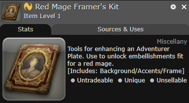 Red Mage Framer's Kit
