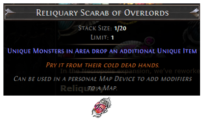 PoE Reliquary Scarab of Overlords