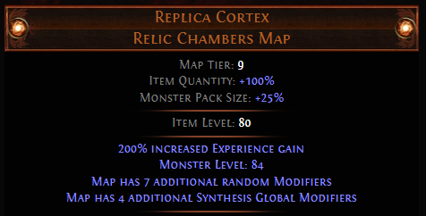 Cortex Relic Chambers Map Replica Cortex Poe Relic Chambers Map