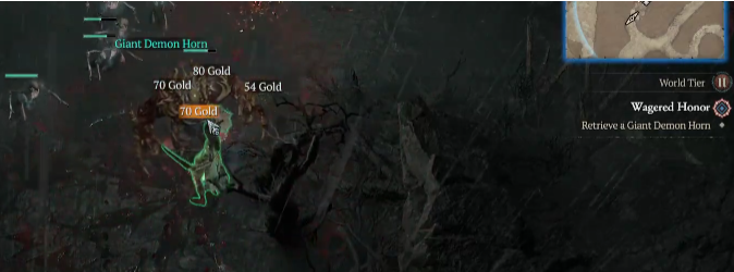 Retrieve a Giant Demon Horn - Diablo 4